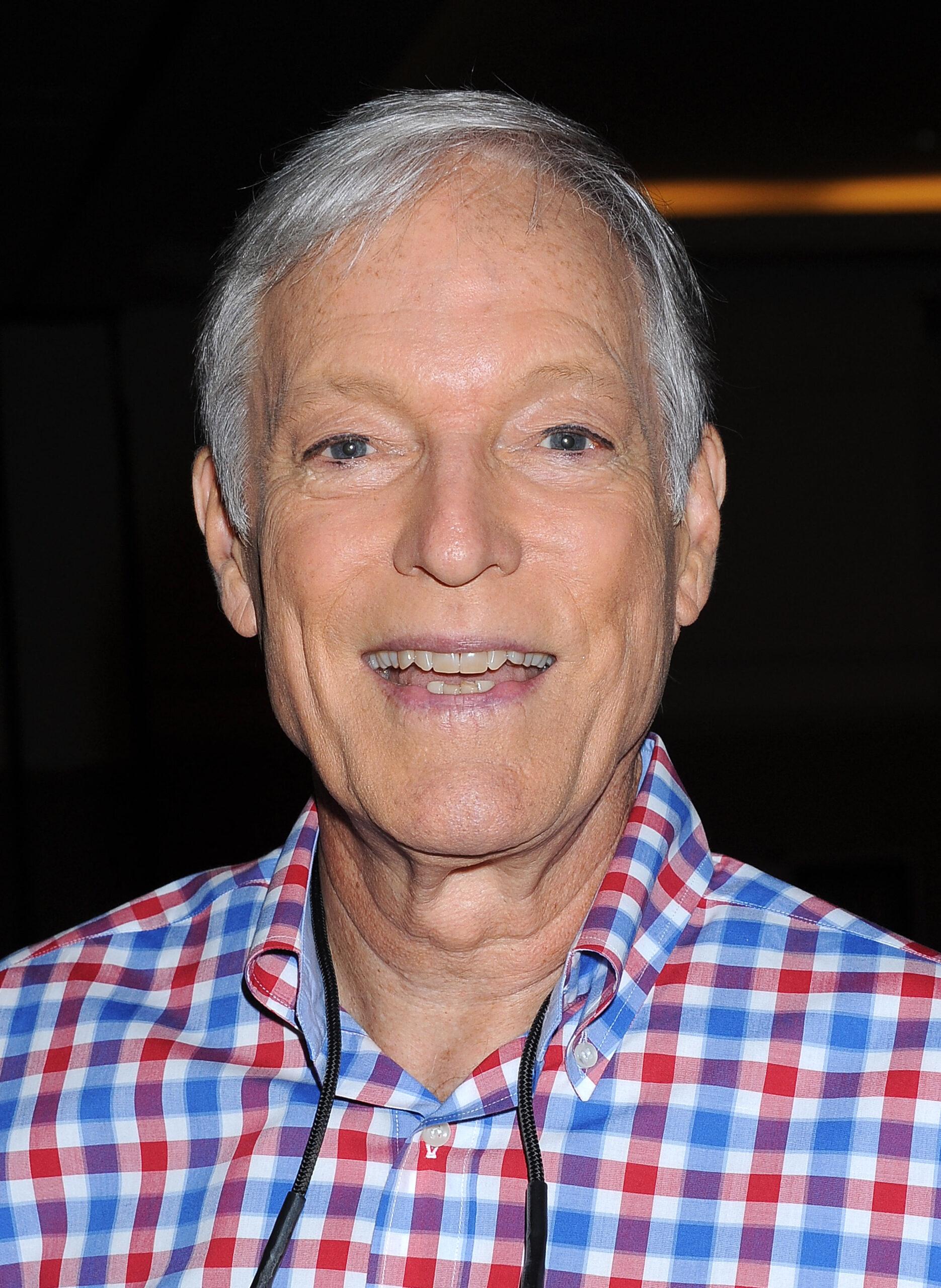 Richard Chamberlain in a plaid shirt
