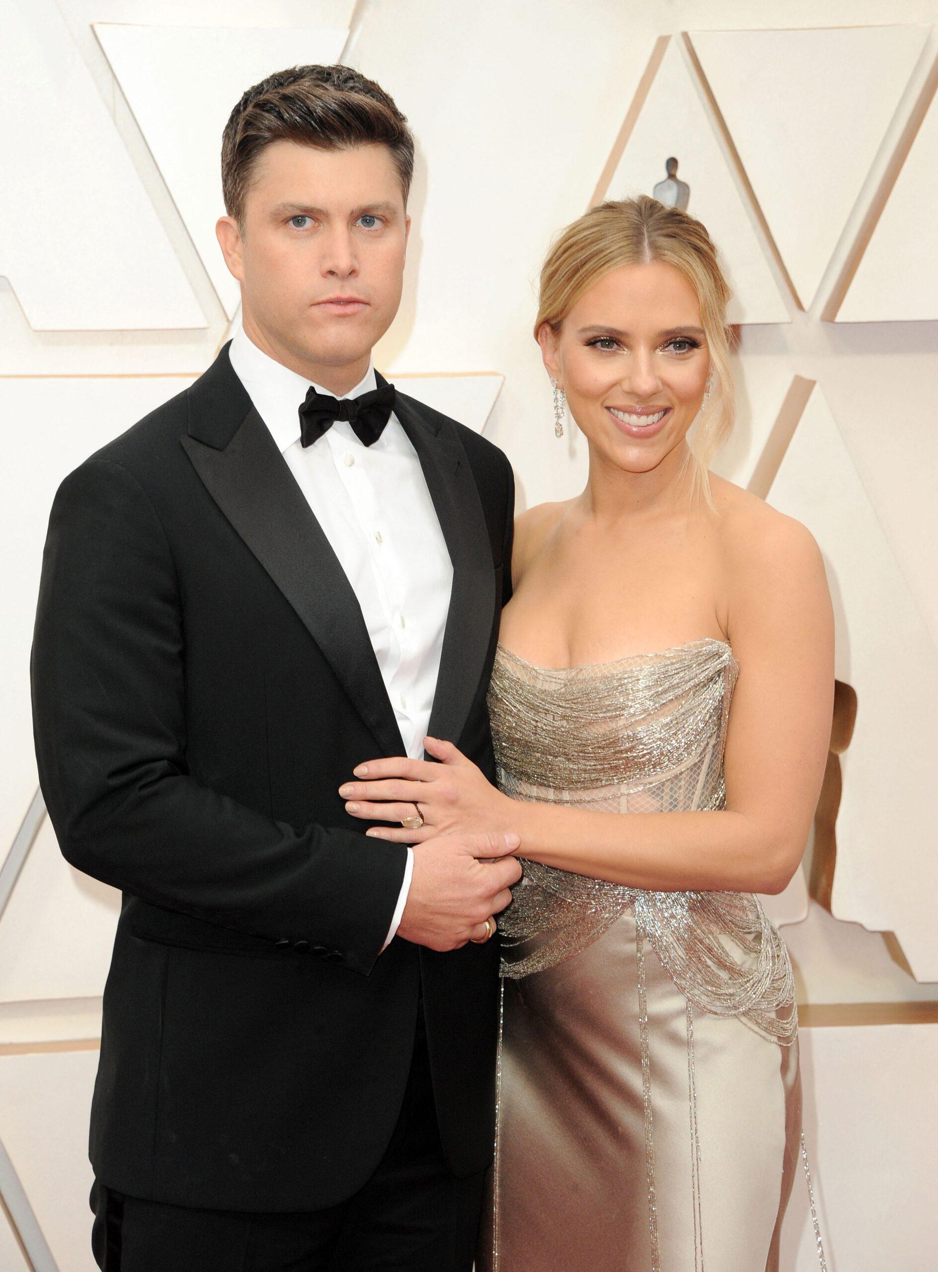 Scarlett Johansson and Colin Jost at The 92nd Annual Academy Awards