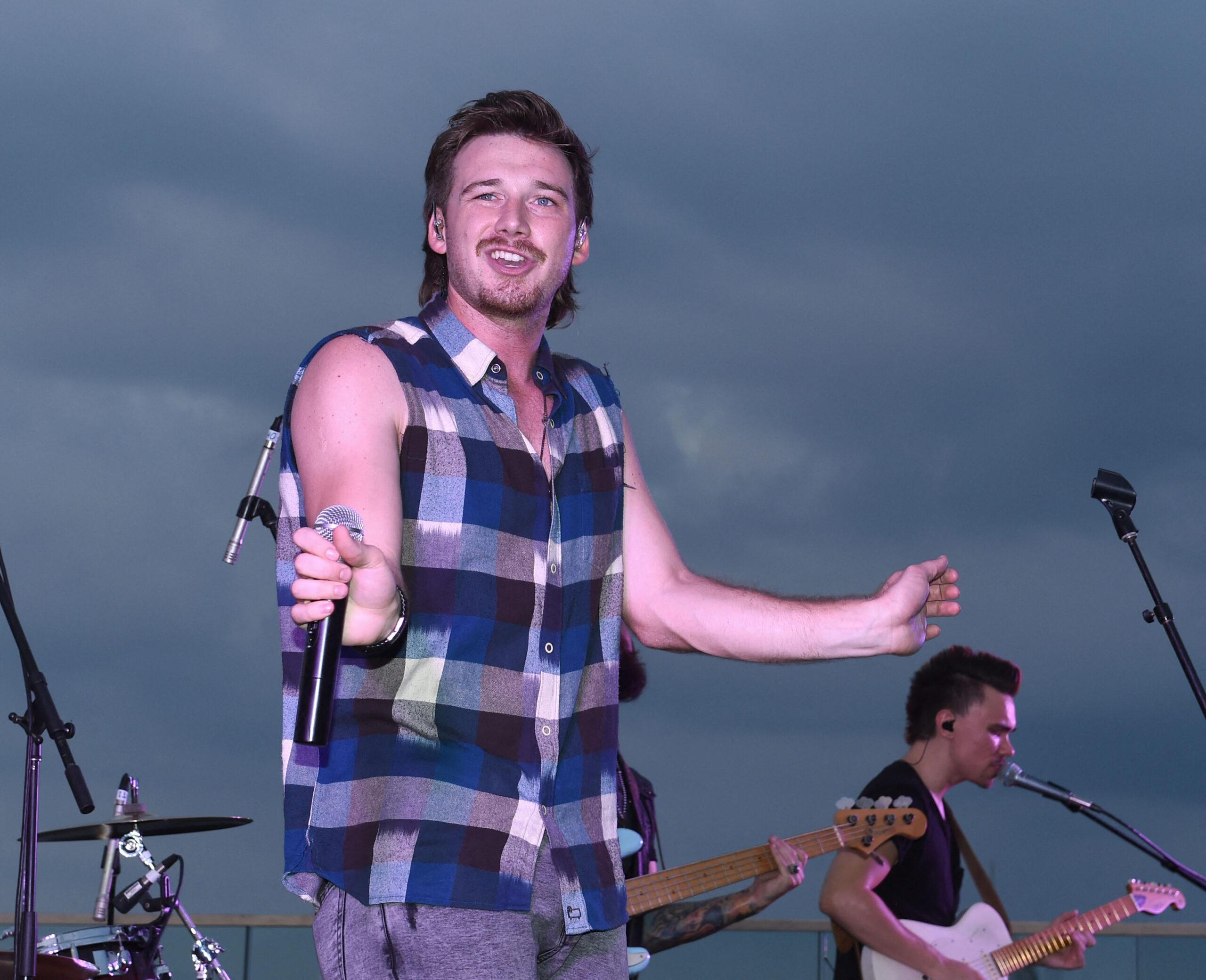 Morgan Wallen performing during the BMI Rooftop on the Row