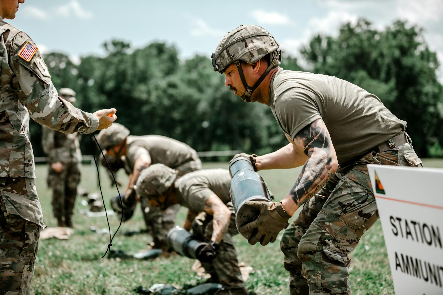 Military personnel demonstrating tactical training and professional discipline