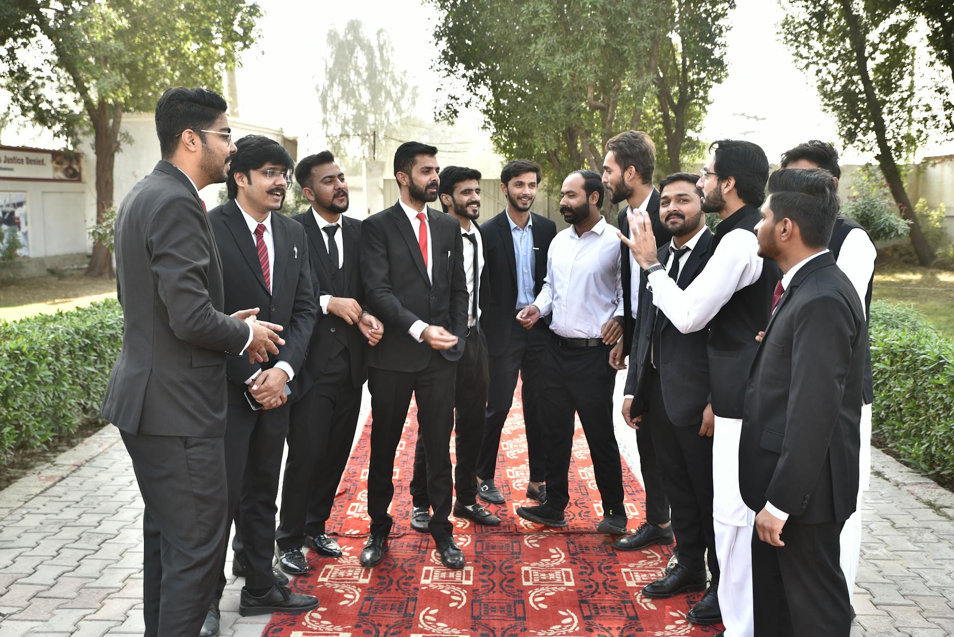 Elegant red carpet event setup with photographers and glamorous lighting