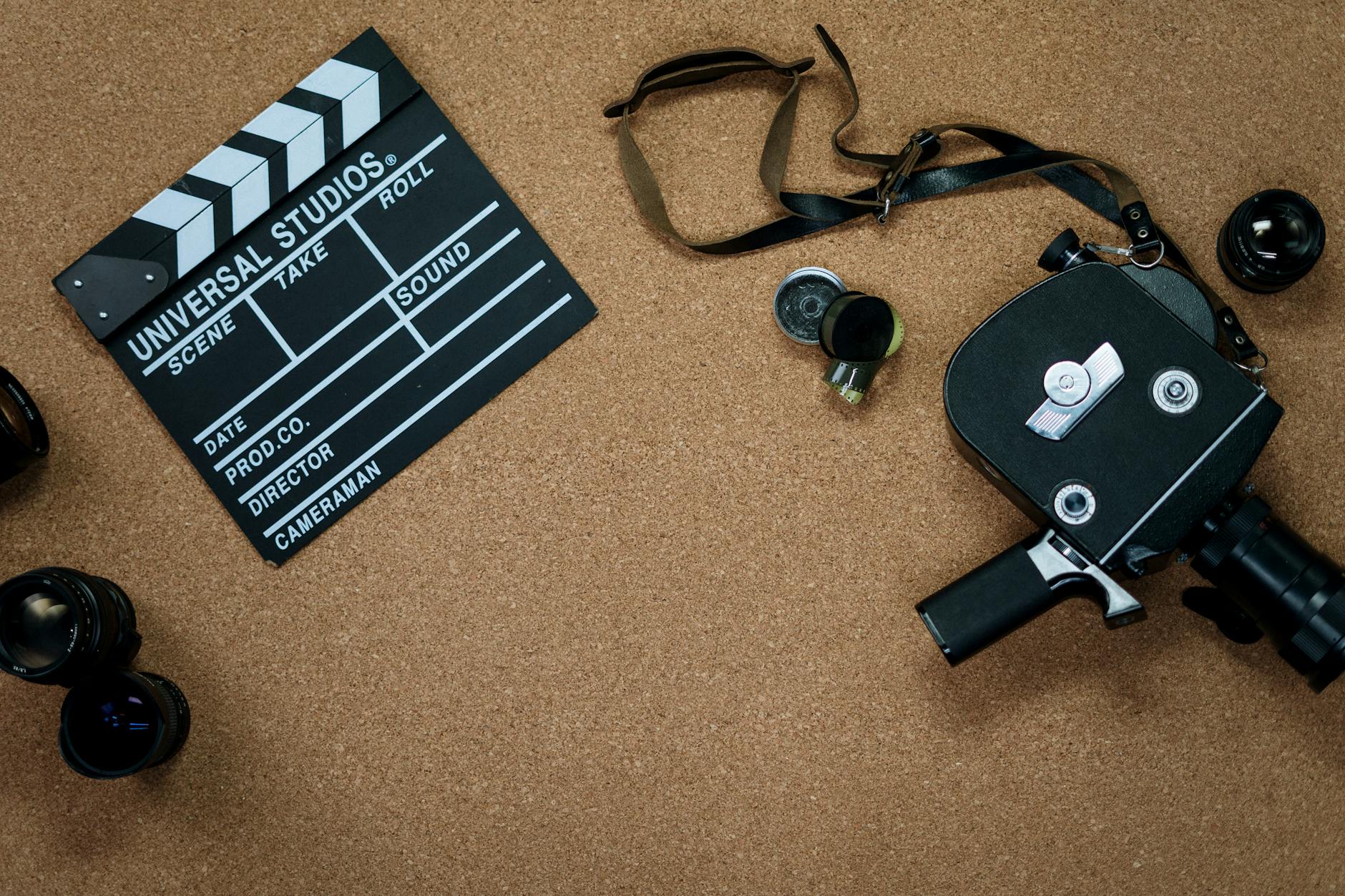 Professional film camera on set representing book-to-screen adaptations