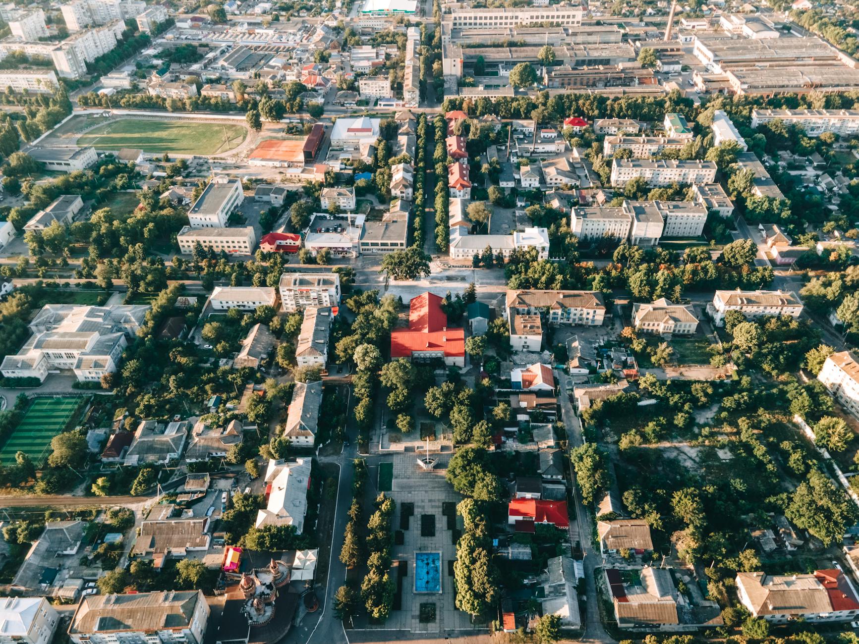 Architectural blueprints and models for sustainable development project