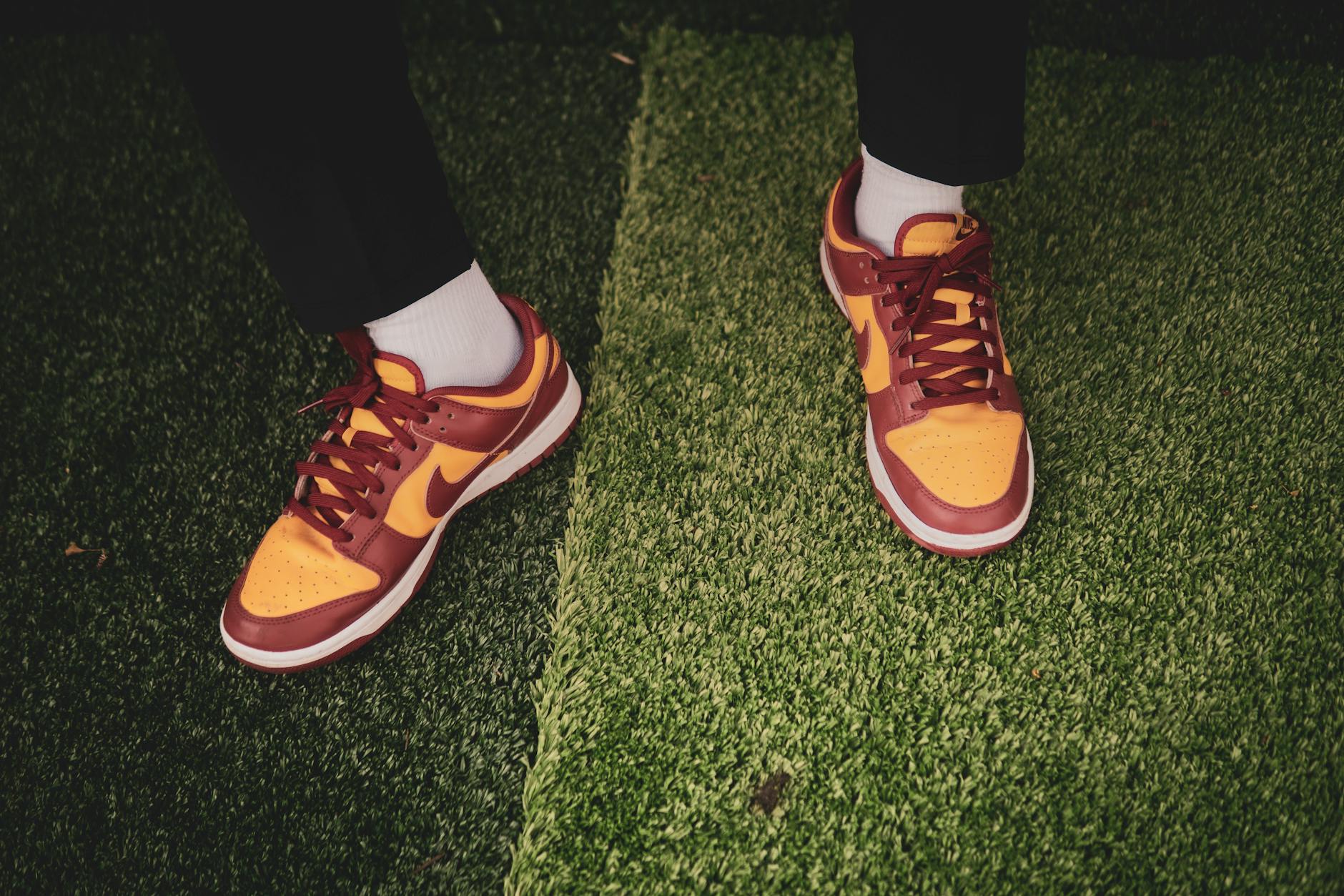 Close-up detail shot of high-end sneaker showing premium materials and craftsmanship
