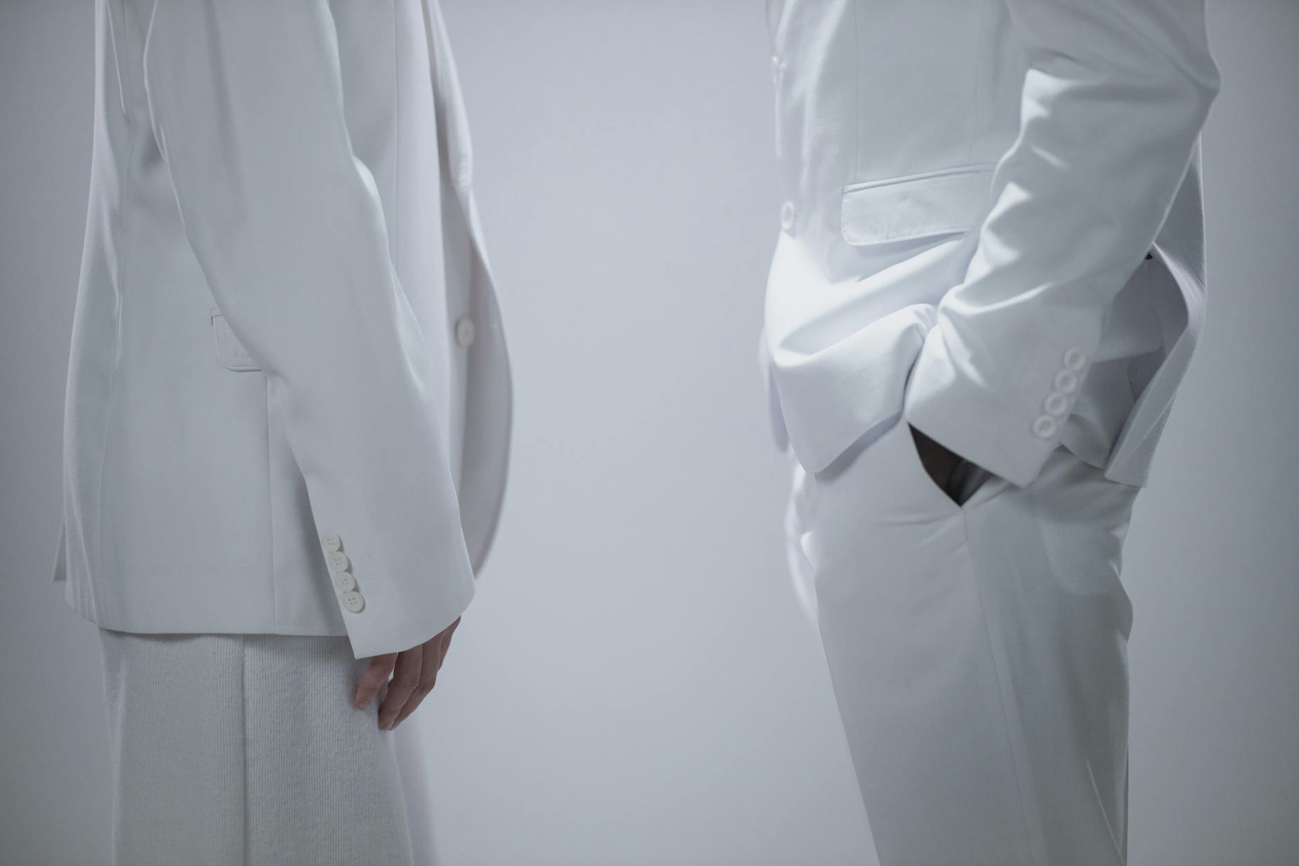 A precisely tailored blazer in a neutral tone displayed against a clean background