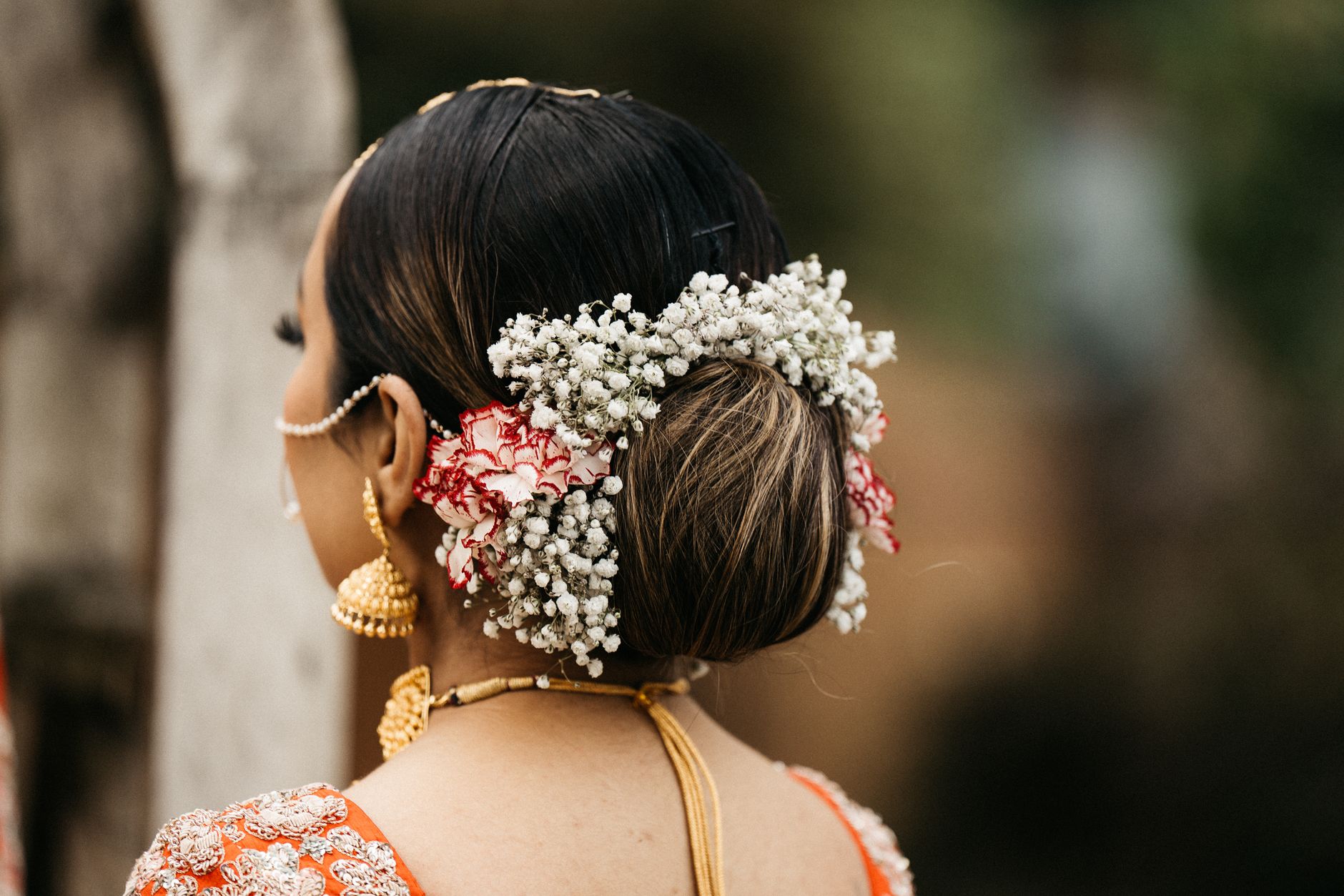 Close-up of structured fabric headbands displayed as fashion accessories