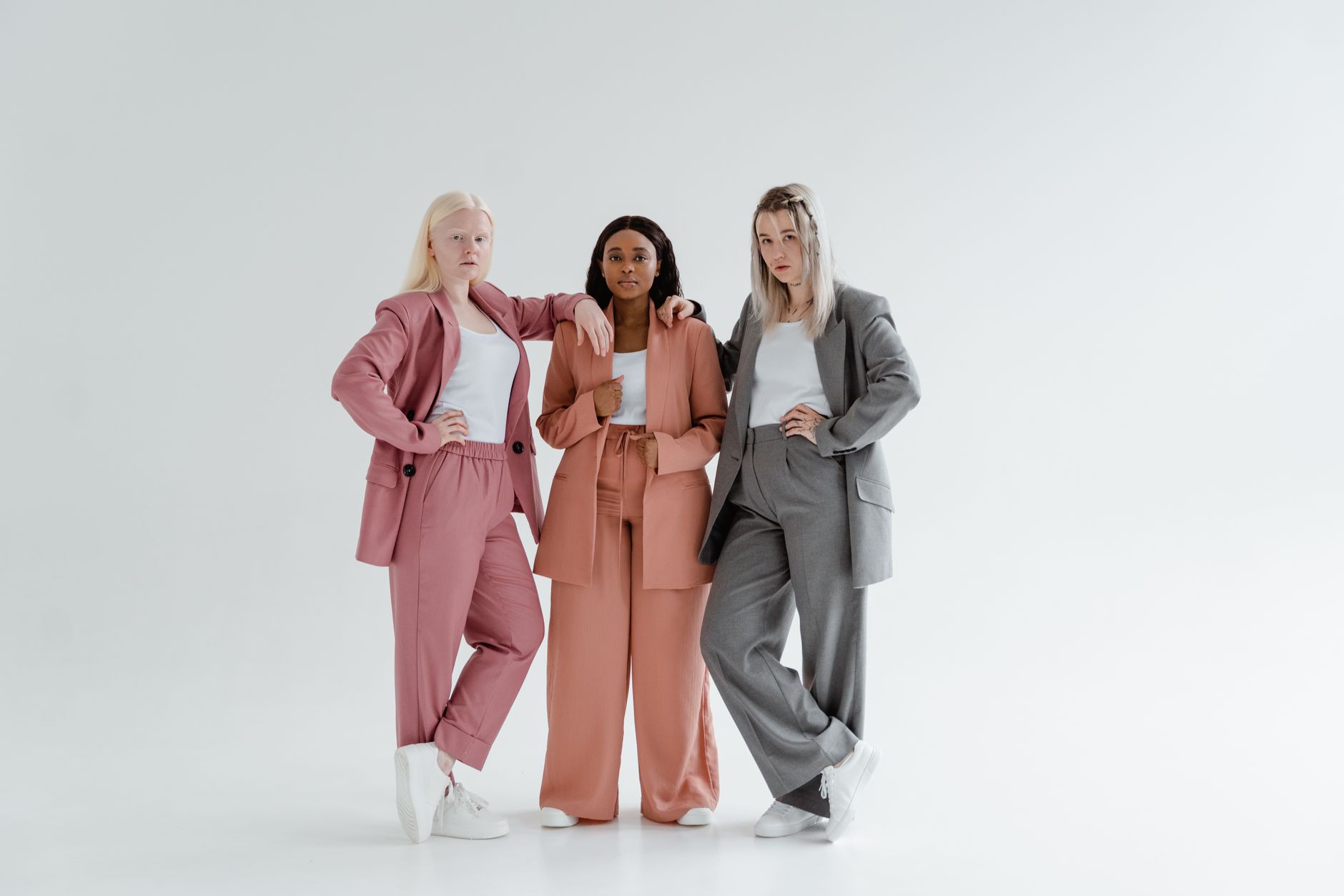 Woman wearing a structured blazer in an editorial fashion setting