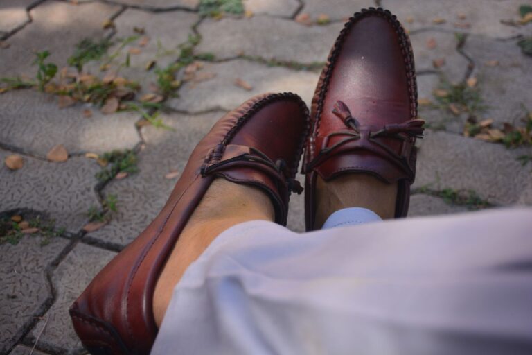 The Kitten Heel Loafer Is Quietly Edging Out the Block-Heel Flat Close-up of a pair of sleek kitten heel loafers on a neutral background